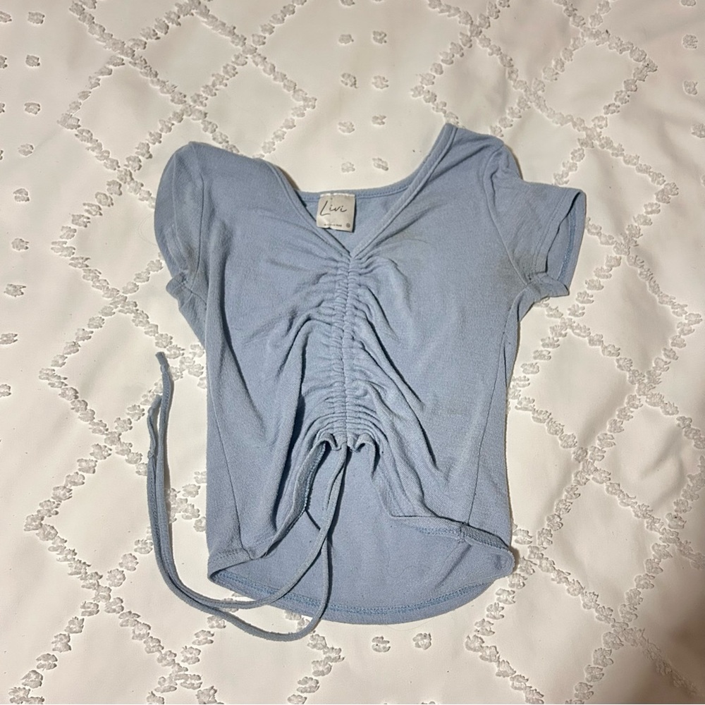 baby blue crop top
